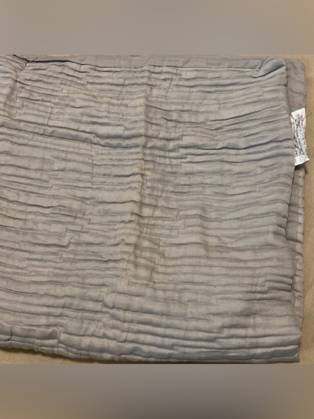 NWOT  Hearth & Hand textured stripe matelasse king pillow sham jet Gray